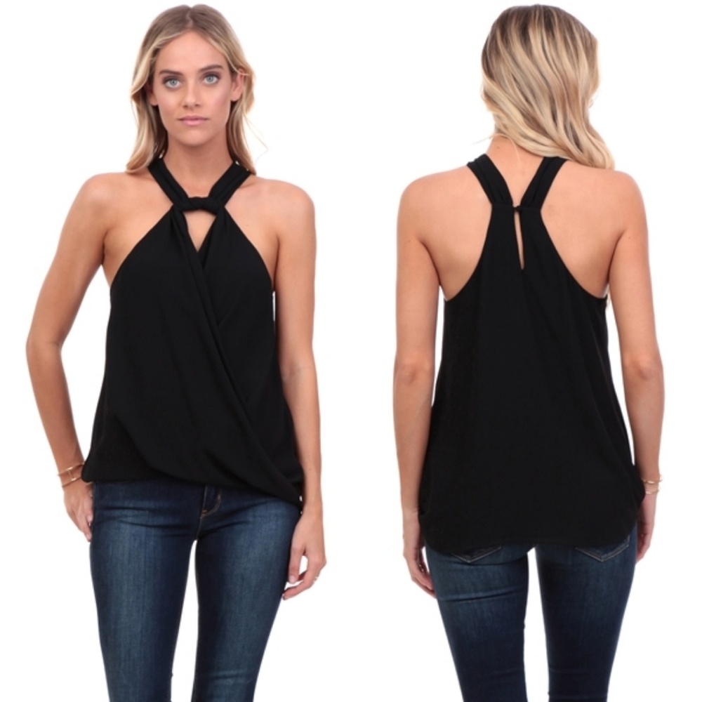 Nova Twist Neck Surplice Top